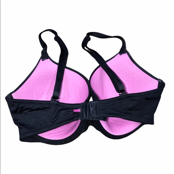 PINK 32DD black padded wear everywhere T-shirt bra - Picture 3 of 5